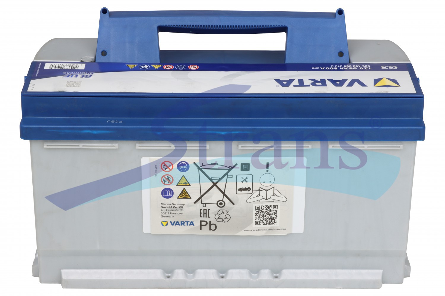 Акумулятор Varta 12V 95Ah 800A Varta Blue Dynamic R+ 353*175*190Mm